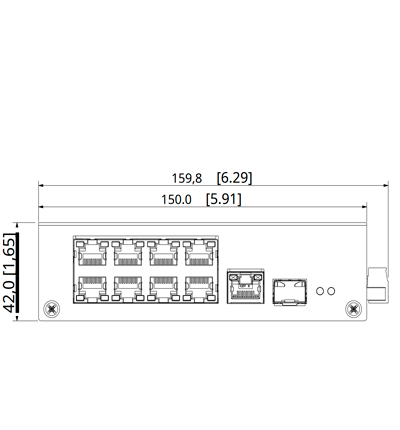 DAHUA DH-LR2110-8ET-120-V2 Switch Industrial ePoE 8 Puertos/ Hasta 800 Mts con Cámaras ePoE/ 120 Watts/ Switching 8.8G/ IEEE802.3af/ IEEE802.3at/ Hi-PoE
