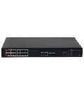 DAHUA DH-S4101-16ET2GF-240-C  Switch PoE Administrable en la nube de 18 Puertos Ethernet/ 16 Puertos PoE/ 240 Watts Totales/ 2 Puertos SFP/2 Puertos Uplink/ PoE Watchdog/ Switching 7.2 Gbps/ Plataforma Dolynlk care 