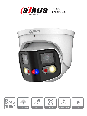DAHUA IPC-PDW3849-A180-AS-PV Cámara IP WizSense Eyeball fija TiOC Dual de 2x4MP/ Ángulo de Visión 180°/IR es de 25 m/ LED 20 m/ Ranura para Micro SD/  Micrófono y Altavoz integrado/ IP67/ Disuasión Activa/ SMD 4.0./ EPTZ/ E&S de Alarma y Audio