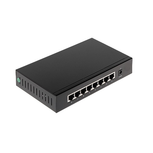 DAHUA PFS3008-8GT - Switch Gigabit de 8 Puertos No Administrable/ Capa 2/ 10/100/1000 Base-T/ Carcasa Metalica/ Switching 16G/ Tasa de Reenvio de Paquetes 11.9 Mbps/ Memoria Bufer de Paquetes 1.5Mb/ Con Proteccion de Descargas/