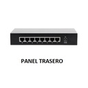 DAHUA PFS3008-8GT - Switch Gigabit de 8 Puertos No Administrable/ Capa 2/ 10/100/1000 Base-T/ Carcasa Metalica/ Switching 16G/ Tasa de Reenvio de Paquetes 11.9 Mbps/ Memoria Bufer de Paquetes 1.5Mb/ Con Proteccion de Descargas/