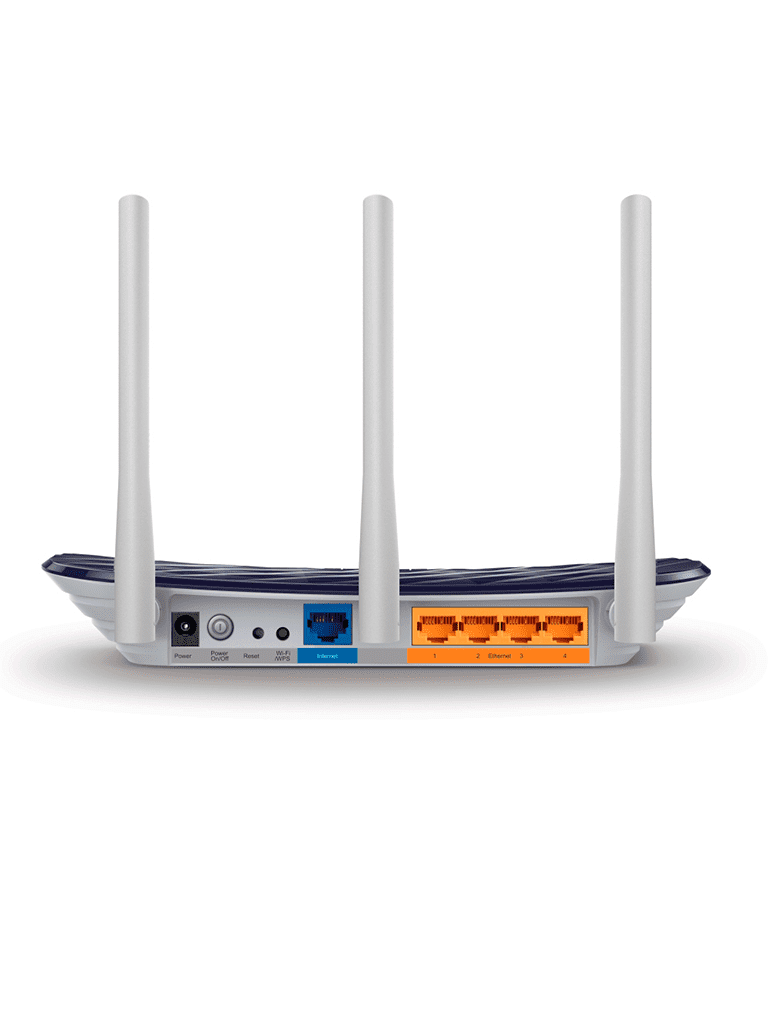 TP-LINK Archer C20W - Ruteador WiFi AC 733Mbps/ 1 Puerto WAN RJ45 Fast Ethernet/ 4 Puertos LAN RJ45 Fast Ethernet/ 3 Antenas Fijas
