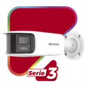 [ PROTECCIÓN ACTIVA ] Bala IP Panorámica 8 Megapixel / 180° / Lente 4 mm / Imagen a Color 24/7 / PoE / WDR 130° / IP67 / ACUSENSE / Protección Activa (Luz Estroboscópica y Alarma Audible) / 40 mts Luz Blanca / MicroSD