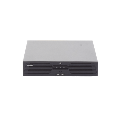 [Doble Poder de Decodificación] NVR 32 Megapixel (8K) / 32 Canales IP / AcuSense / ANPR / Conteo de Personas / Heat Map / 8 Bahías de Disco Duro / 2 Tarjetas de Red / Soporta RAID con Hot Swap / 2 HDMI en 8K / Soporta POS / Alarmas I/O