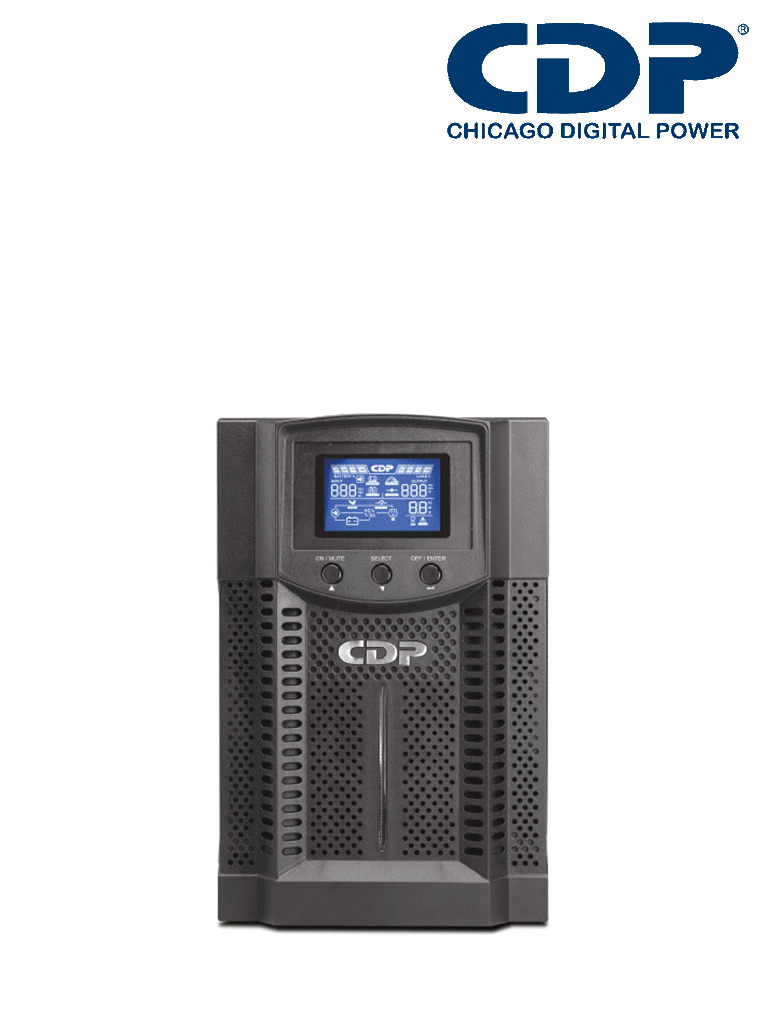 CDP UPO11-1 AX- UPS Online de 1 KVA/ 1000Watts/ 4 Terminales de las cuales 2 son programables/ Pantalla LCD/ Entrada para banco de baterías/ Respaldo 6 minutos carga completa 