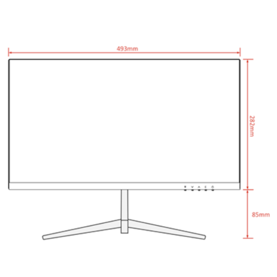 ZKTECO ZD222KA - Monitor LED Full HD de 22 pulgadas / Resolución 1920 x 1080 / Retroiluminación DLED / 1 Entrada de video HDMI y 1 VGA / Ángulo de Visión Horizontal 178° /  Soporte VESA / Incluye Cable HDMI / Ideal para hogar y oficina
