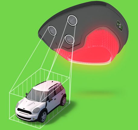PARKTRON TS07 - Detector ULTRASONICO / Indicador visual para sistema de estacionamiento guiado / Distancia de deteccion 2M / Conexion con PARKTRON H08