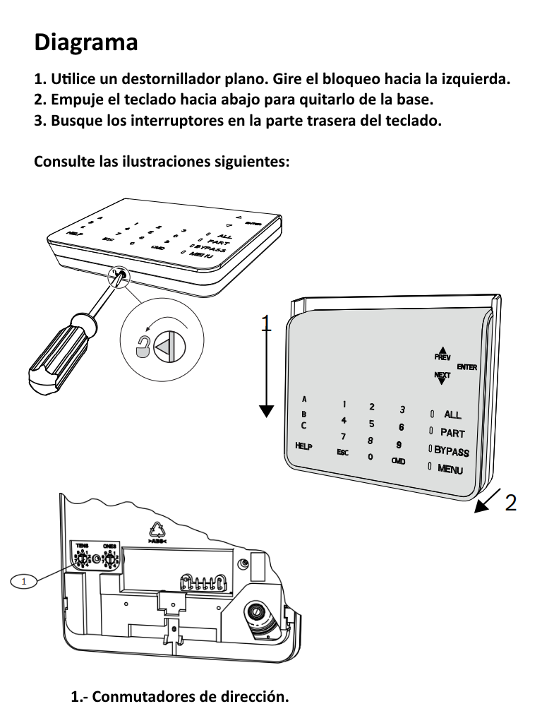 BOSCH I_B926F - Teclado con conexion SDI2 / Compatible incendio / Alfanumerico