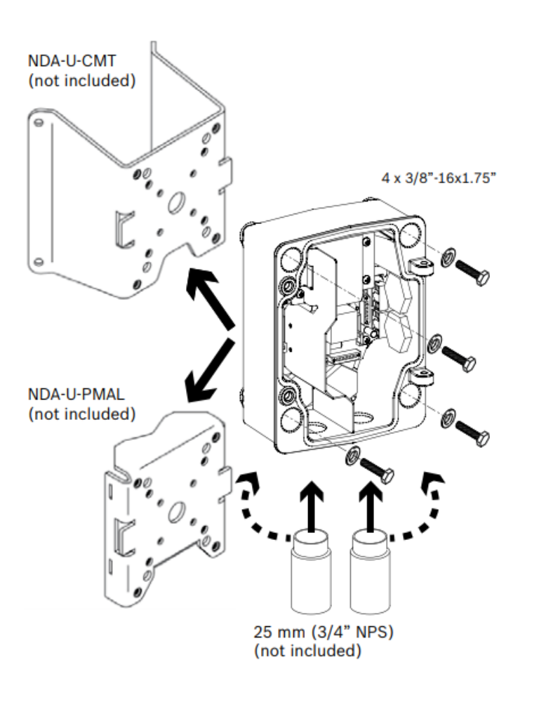 BOSCH V_NDAUPA0 - Carcasa de montaje / Sin transformador / Para exterior