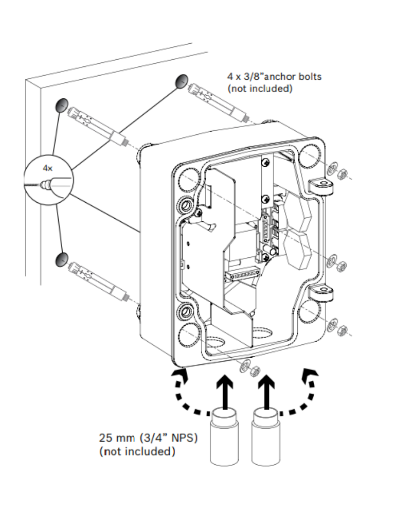 BOSCH V_NDAUPA0 - Carcasa de montaje / Sin transformador / Para exterior
