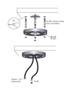 BOSCH V_NDAUPMT - Soporte tubo colgante de 31CM