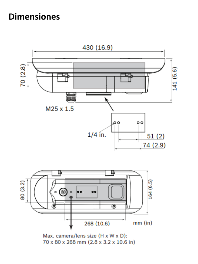 BOSCH V_UHOPOE10 - Gabinete UHO / IP67 / Cuenta con salida  PoE