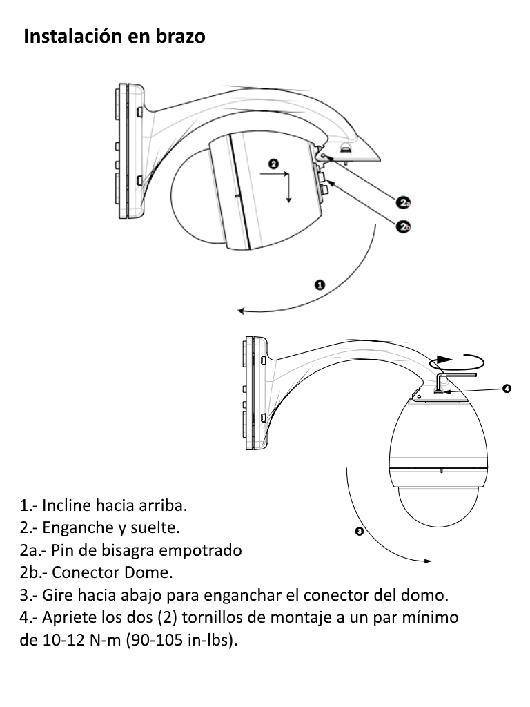 BOSCH V_VG4APA2 - Soporte de brazo para instalacion en pared de PTZ / Transformador de 230VCA / Compatible con AUTODOME
