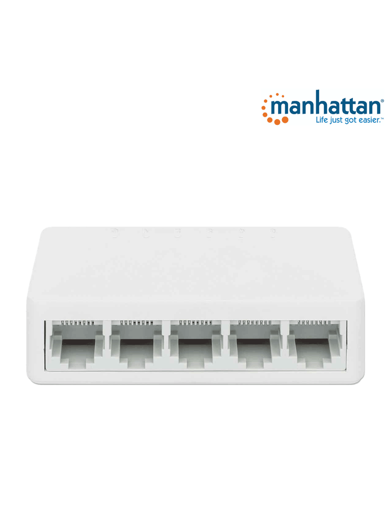 MANHATTAN 560672 Switch Fast Ethernet de 5 puertos De Plástico, Para escritorio, IEEE 802.3az 
