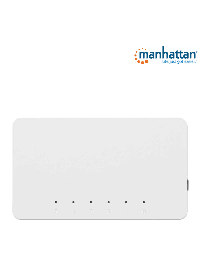 MANHATTAN 560672 Switch Fast Ethernet de 5 puertos De Plástico, Para escritorio, IEEE 802.3az 