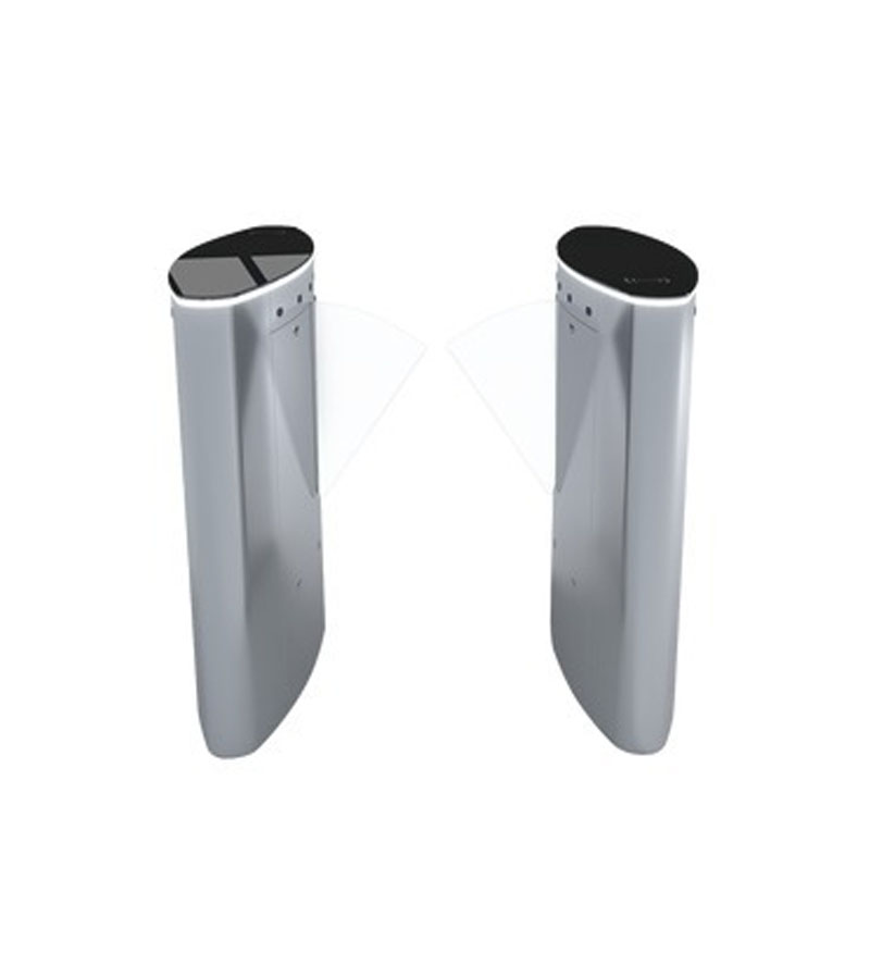 ZKTECO FBL5022 - Barrera Peatonal de Alto Flujo / Acero SUS304 y Cristal Templado / Aleta de Acrílico / Carril 60 cm / Exterior Protegido / 30 a 40 Personas X Min / 2 Millones de Ciclos / Incluye Panel INBIO260 PULL y Lectores FR1200 ID