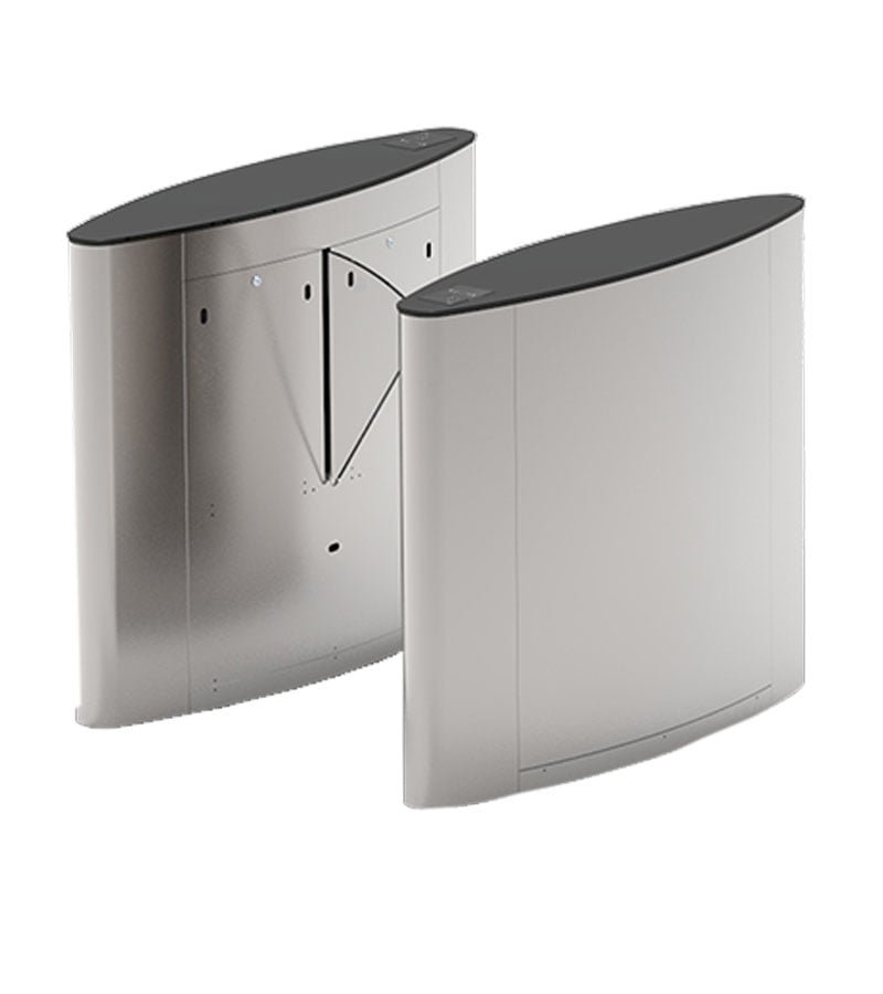 ZKTECO FBL5022 - Barrera Peatonal de Alto Flujo / Acero SUS304 y Cristal Templado / Aleta de Acrílico / Carril 60 cm / Exterior Protegido / 30 a 40 Personas X Min / 2 Millones de Ciclos / Incluye Panel INBIO260 PULL y Lectores FR1200 ID