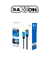 SAXXON SX1HDC Cable HDMI de 1 metro de alta velocidad / Versión 2.0 / Resolución 4K / Canal de retorno de audio (ARC) / Video 3D / Blindado para reducir interferencias / Chapado en oro / Alta resistencia y durabilidad.