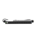 Tomacorriente Horizontal (PDU) de 10 Contactos (NEMA 5-15R) Rack 19" 1UR. Voltaje Entrada/Salida: 120Vca/15A