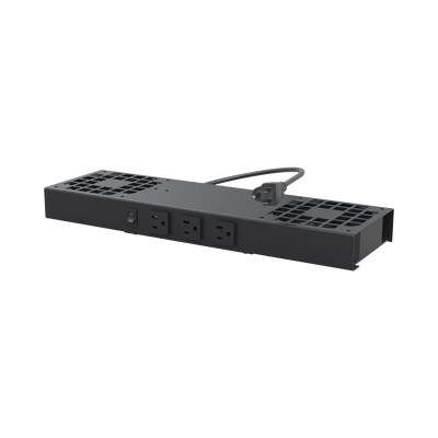 Kit de 2 Ventiladores (12 x 12 cm) con 3 Tomas de Corriente 110 Vca/50 Hz con Clavija.