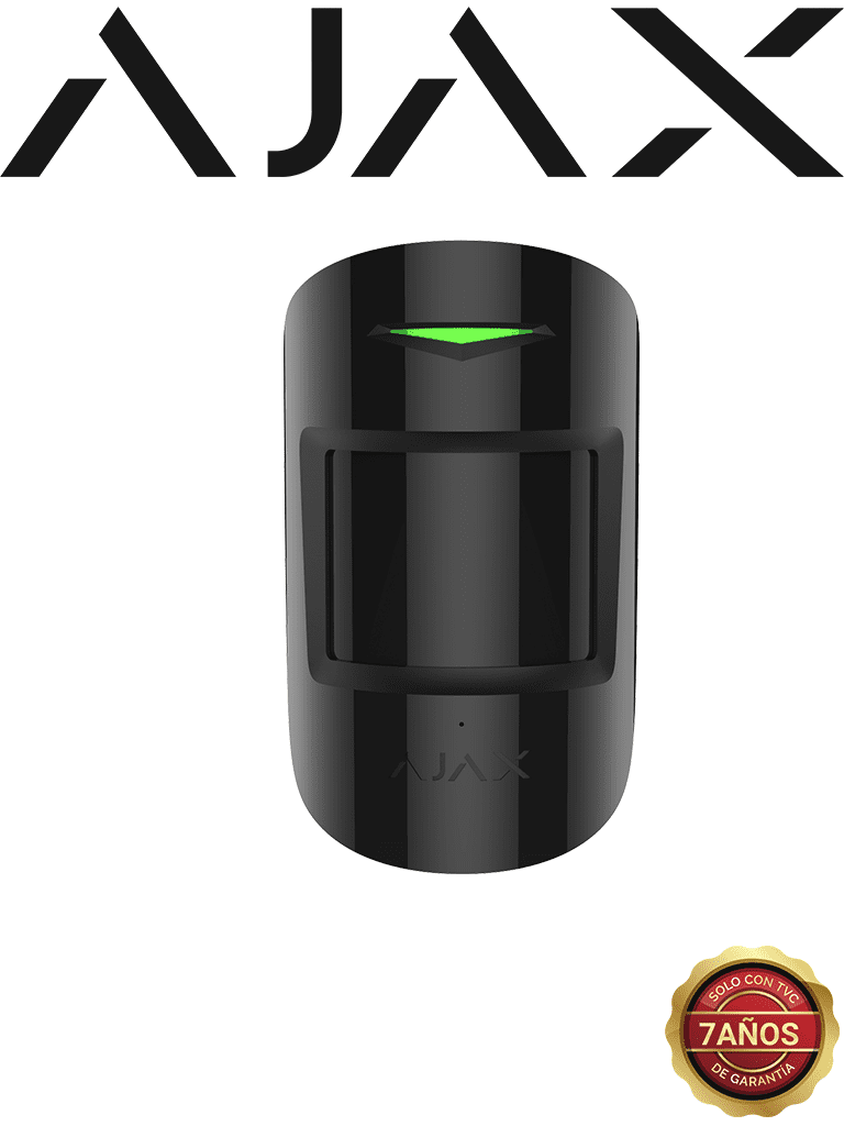 AJAX CombiProtectB - Detector inalámbrico combinado de rotura de cristal y movimiento. Color Negro (28266.06.BL3)