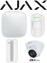 AJAX+DAHUA  Integra KIT  - Paquete de Alarma Inalámbrica AJAX Hub2Plus conexión Ethernet / WiFi / LTE, Sensor PIR , Sensor Magnético y  Cámara Dahua IP Domo de 2 MP Lente de 2.8mm IR de 30 Mts IP67 DWDR. Integración de cámaras Dahua mediante APP AJAX 