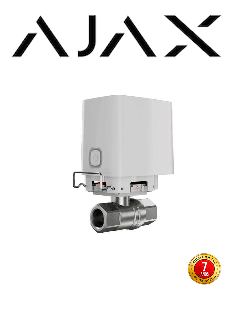 Ajax WaterStop - Válvula  Inteligente de cierre de agua (3/4"). Color Blanco #CONEXION #WS #HotSale