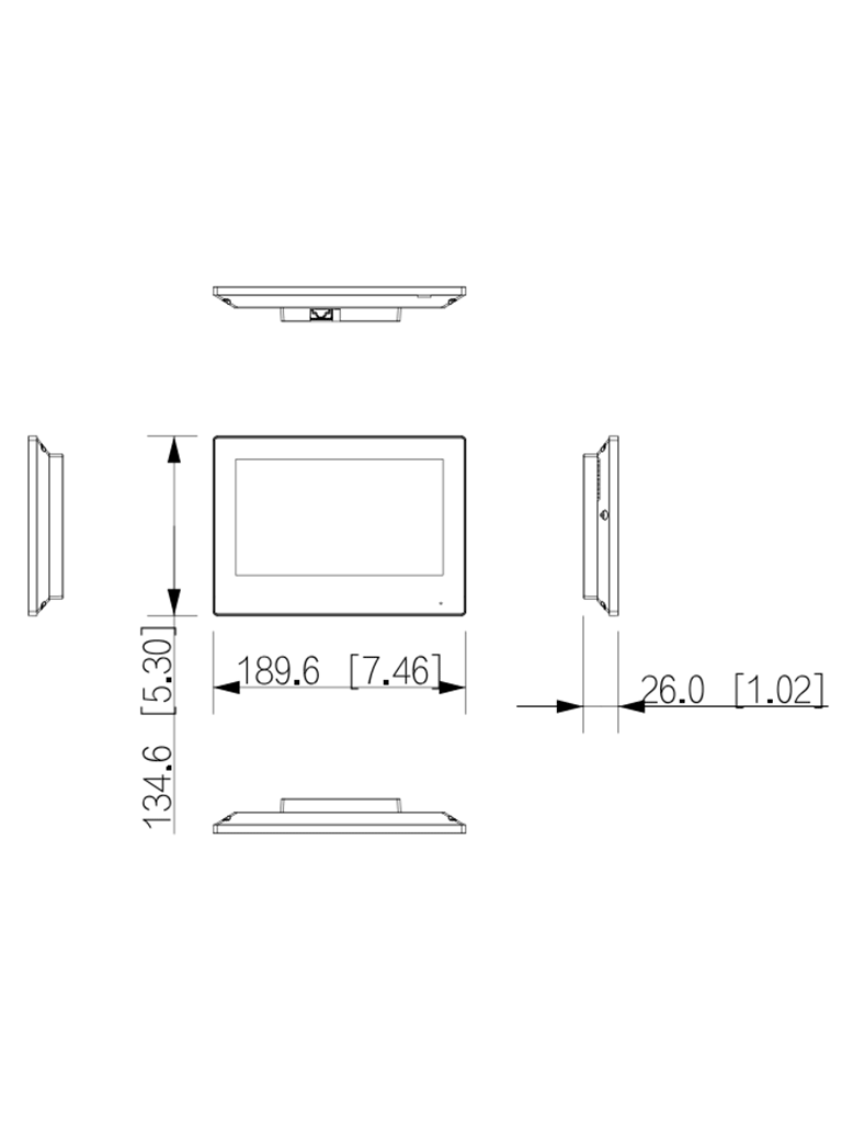 DAHUA KTW02 - Kit de Videoportero IP Wifi/ Monitor de 7 Pulgadas Wifi/ 6&1 E&S de Alarma/ Soporta PoE/ Frente de Calle con Camara de 2 Megapixeles/ Ranura MicroSD/ Apertura de Puerta/ Soporta Hasta 3000 Tarjetas/ IP65/ #LoNuevo