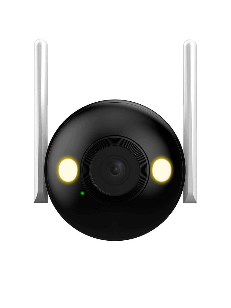 DAHUA DH-IPC-F4CN-PV-0280B - Cámara IP Bullet WiFi de 4 Megapíxeles con Dual Light, disuasión activa, audio bidireccional (micrófono y altavoz), Full Color hasta 30 metros, H.265, luz cálida, DWDR y ranura MicroSD #WiFiDahua