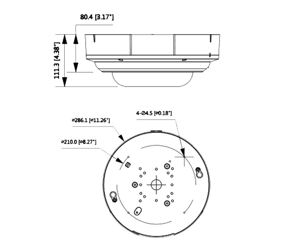DAHUA IPC-PDBW5831-B360 - Camara IP Domo MultiSensor Panoramico de 2 Megapixel/ 4 Lentes/ H265+/ Lentes Motorizados 2.7 mm a 12 mm/ IR 30 Mts/ MicroSD/ IP67/ IK10 #Panorámicas  