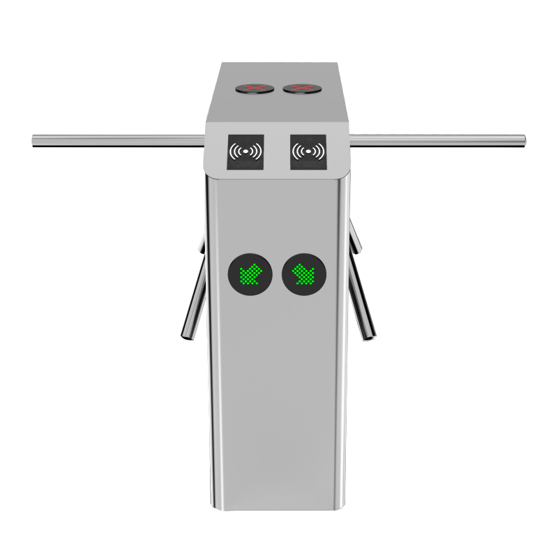 ZKTECO TS2200PRO - Torniquete Trípode Doble Carril Bidireccional / Semiautomático / Acero Inoxidable / Indicadores LED / 110V / Exterior Protegido / Requiere lectores y Panel