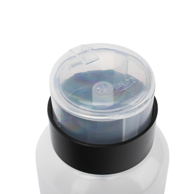 Botella Dispensadora de Alcohol, Capacidad 200 ml, Sistema de Bloqueo-Antiderrames, Ideal para Limpieza de Fibra Óptica