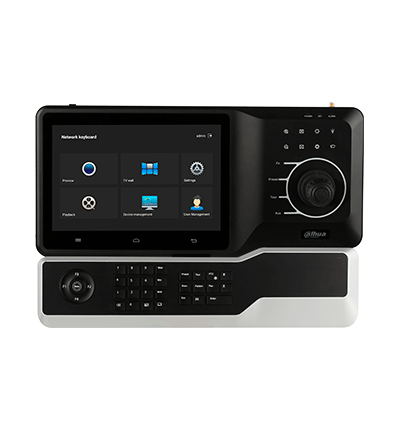 DAHUA  DHI-NKB5200-F - Teclado Controlador de Red HD/ Control de PTZs, DVRs, NVRs e IPC/ 4 Salidas HDMI/ Soporta Función de Videowall/ Soporta Resolución 4k/ Onvif/ Teclado Inalámbrico/ Pantalla Tactil de 10 Pulgadas/ Wifi/ RS232/RS485/ #ProAccesorios