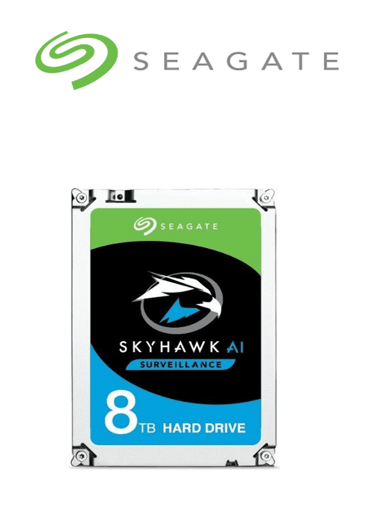 SEAGATE ST8000VE001 - Disco duro 8 TB SKYHAWK / 7200 RPM / SATA3 6GBS 64MB / Recomendado para videovigilancia