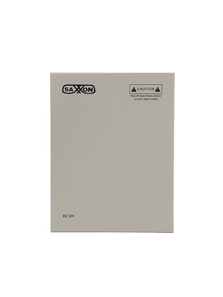 SAXXON SX10A9CHB - Fuente de Poder Profesional 12 VCD / 10 Amperes / 9 Canales / 1.1 Amperes por Canal / Compatible con Bateria de Respaldo ( No incluida ) / Protección contra Sobrecargas 