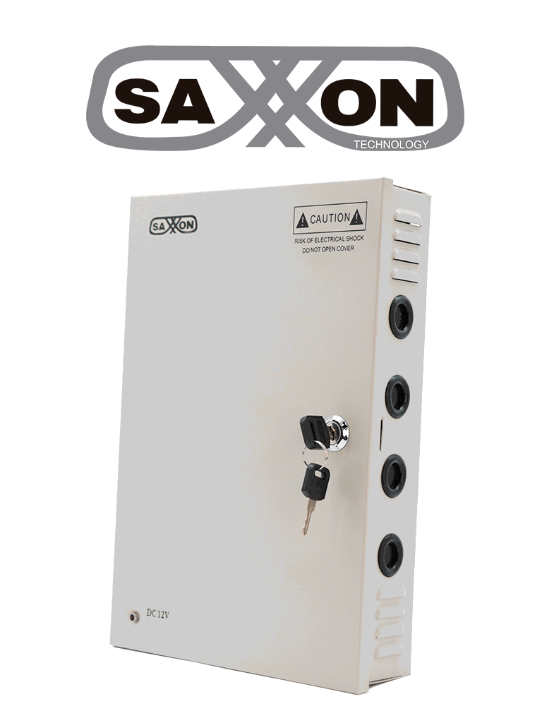 SAXXON SX30A18CH - Fuente de Poder Profesional 12 VCD / 30 Amperes / 18 Canales / 1.6 Amperes por Canal / Protección contra Sobrecargas / Led Indicador de Funcionamiento