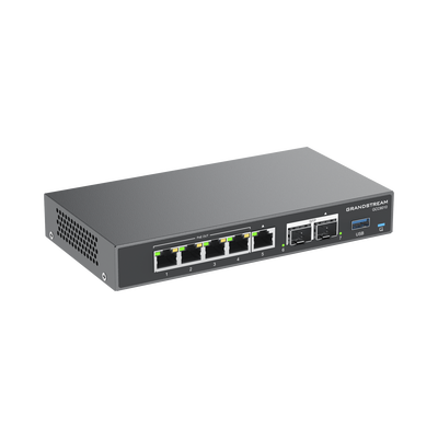 4 en 1: Firewall, Router, PBX IP, Switch Gigabit de 5 Puertos (4 PoE) y 2 Puertos SFP 2.5 Gigabit