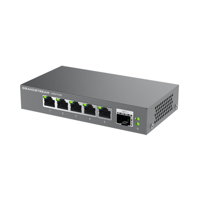 Switches de red Multi-Gigabit de 2.5G No Administrable / 5 Puertos RJ45 de 100/1000/2500Mbps / 1 puerto de fibra SFP+
