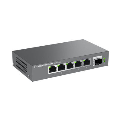 Switches de red Multi-Gigabit de 2.5G No Administrable / 5 Puertos RJ45 de 100/1000/2500Mbps / 1 puerto de fibra SFP+