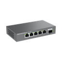 Switches de red Multi-Gigabit de 2.5G No Administrable / 5 Puertos RJ45 de 100/1000/2500Mbps / 1 puerto de fibra SFP+