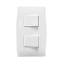 Placa con 2 Interruptores Escalera /  127 V~60 Hz 10 A/ 1 Modulo. 