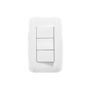 Placa con 3 Interruptores Escalera /  127 V~60 Hz 10 A/ 1 Modulo.