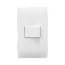 Placa con Interruptor Sencillo / 127 V~60 Hz 10 A / 1 Modulo.