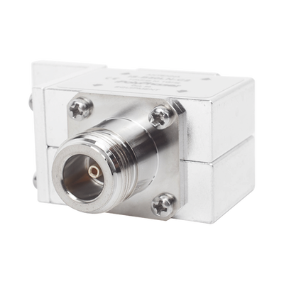 Protector RF Coaxial Para 10 - 1000 MHz de Ceja Frontal y Conectores N Hembra en Ambos Lados, 50 Ω