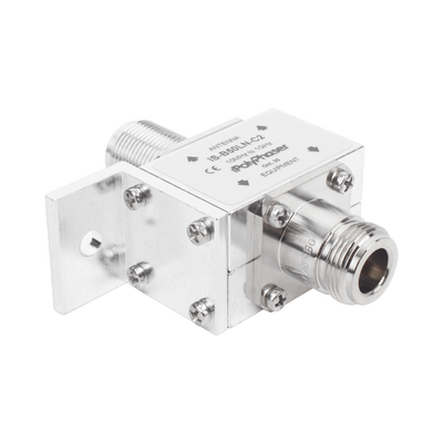 Protector RF Coaxial Para 10 - 1000 MHz de Ceja Frontal y Conectores N Hembra en Ambos Lados, 50 Ω