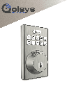 QOLSYS IQDLK-PGK-SN Cerradura con botón pulsador - Cerradura Inteligente PowerG, color Níquel Satinado ( Satin Nickel )