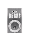 QOLSYS IQDLK-PGK-SN Cerradura con botón pulsador - Cerradura Inteligente PowerG, color Níquel Satinado ( Satin Nickel )