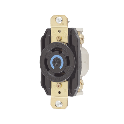 Receptáculo con Bloqueo de Media Vuelta Industrial 20 A 125/250 V CA / 3 Polos 4 Hilos / Nema L14-20R.