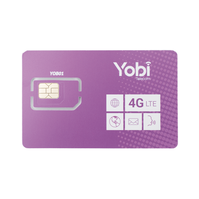 SIM SYSCOM 1GB mensual para dispositivos móviles 3G/4G (YOBI) 1 año de servicio (solo datos)
