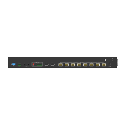 Splitter mas Extensor de Video | 1x8 | ProAV | HDBaseT™ | 120m en 4K@60Hz | 150m en 1080p@60Hz | Cat6/6a/7 | Gestión Avanzada EDID | Control IR y RS232 | PoC | Salida de Audio